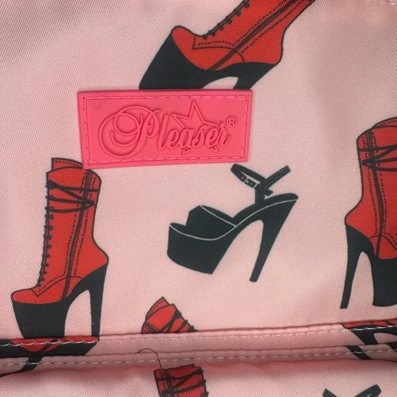 New pleaser mini backpack stiletto print rare - Picture 3 of 5